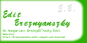 edit breznyanszky business card